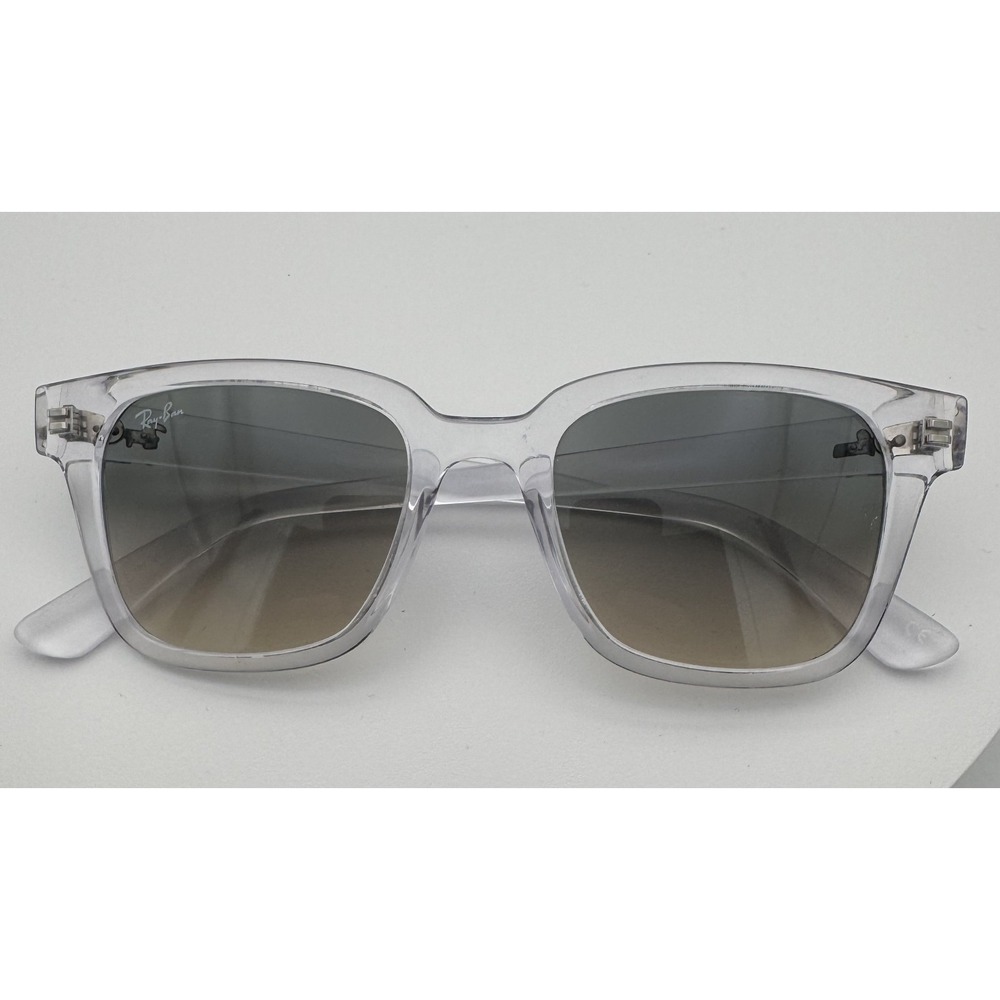 Ray-Ban RB4323 6447/32 Square Clear Frame Gradient Brown Lens  Sunglasses Italy